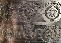 원형 주문품 트로피, 올려진 로고 금속 육군 기장 동전