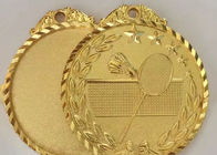 배드민턴 경기를 위한 금에 의하여 도금되는 던지는 금속 스포츠 메달 주문 아연 합금